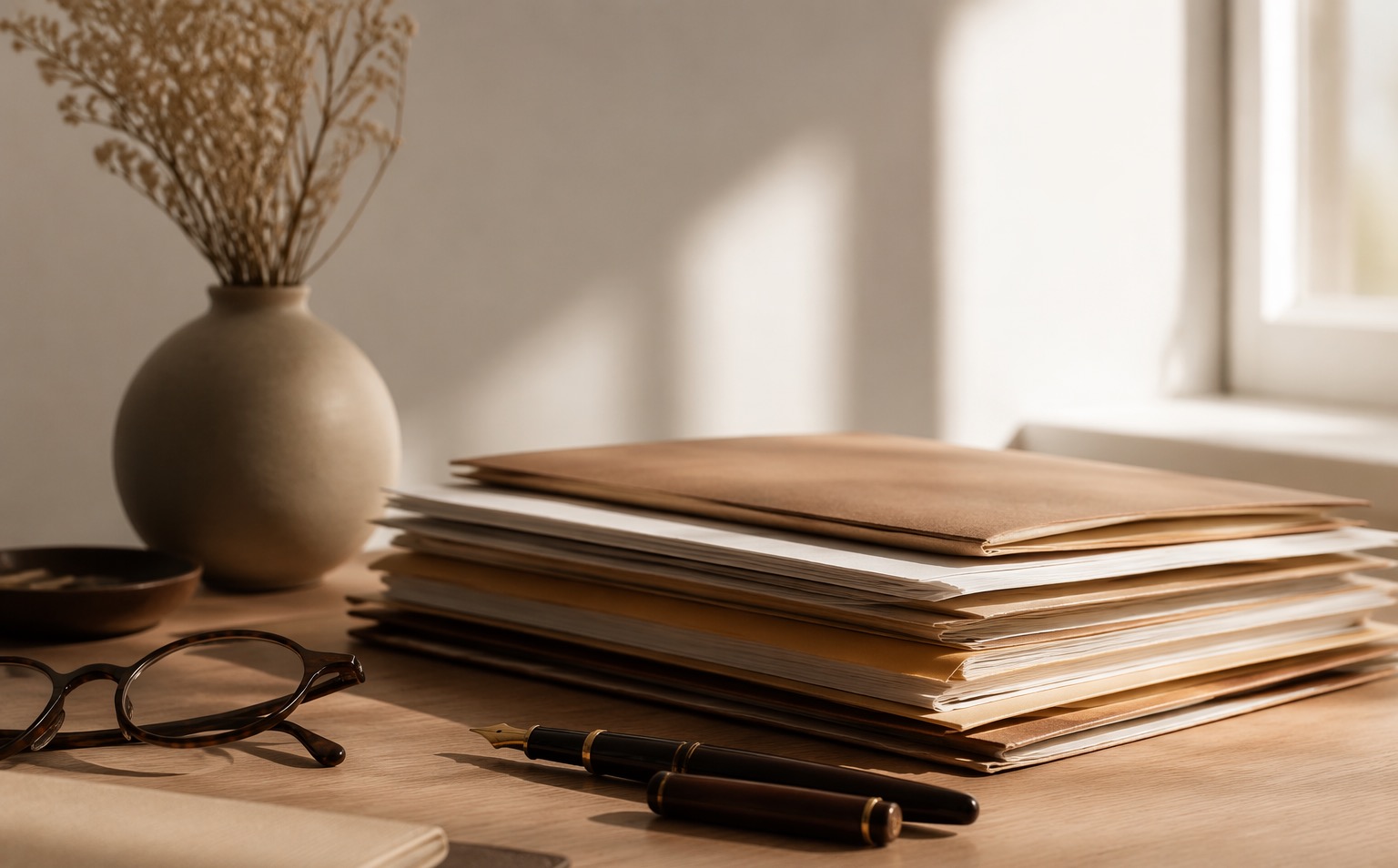 Will documents prepared on a desk