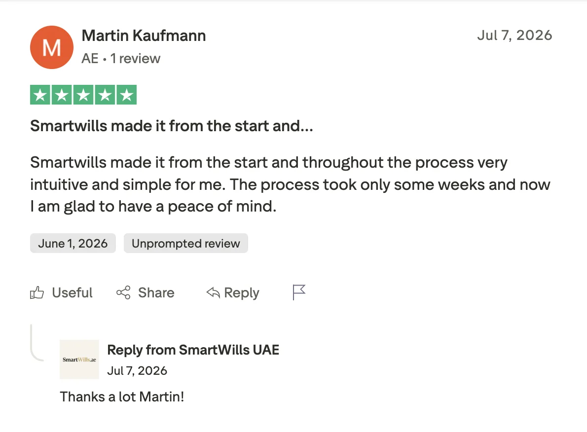 Trustpilot review from Martin Kaufmann